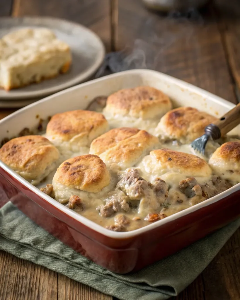 biscuits and gravy casserole