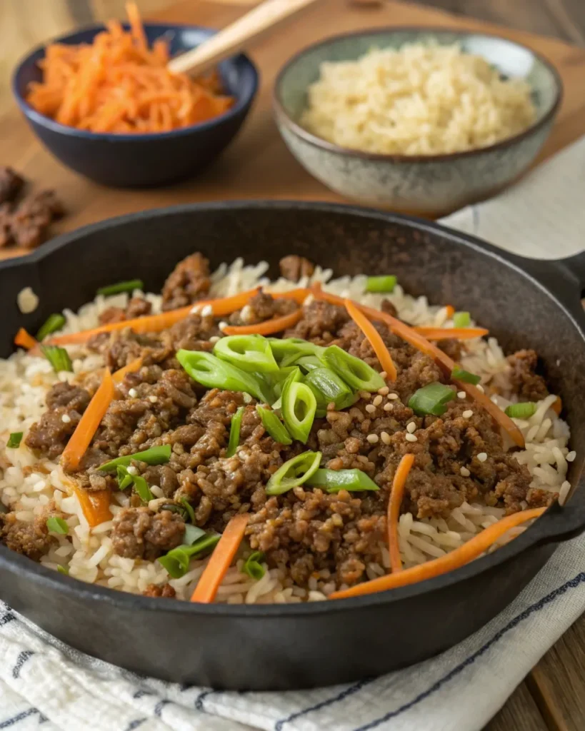 Ground Beef and Rice Skillet