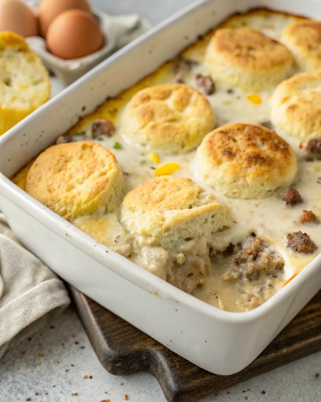 biscuits and gravy casserole