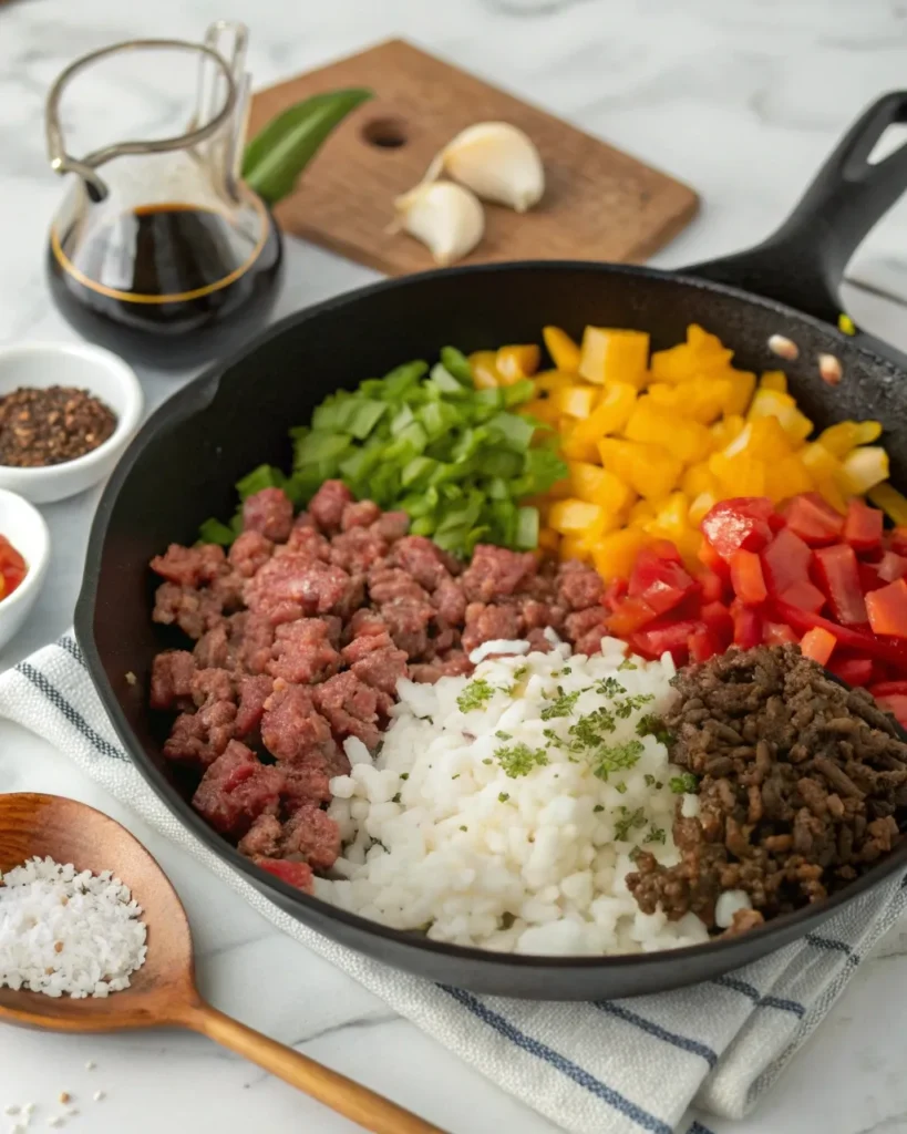 Ground Beef and Rice Skillet