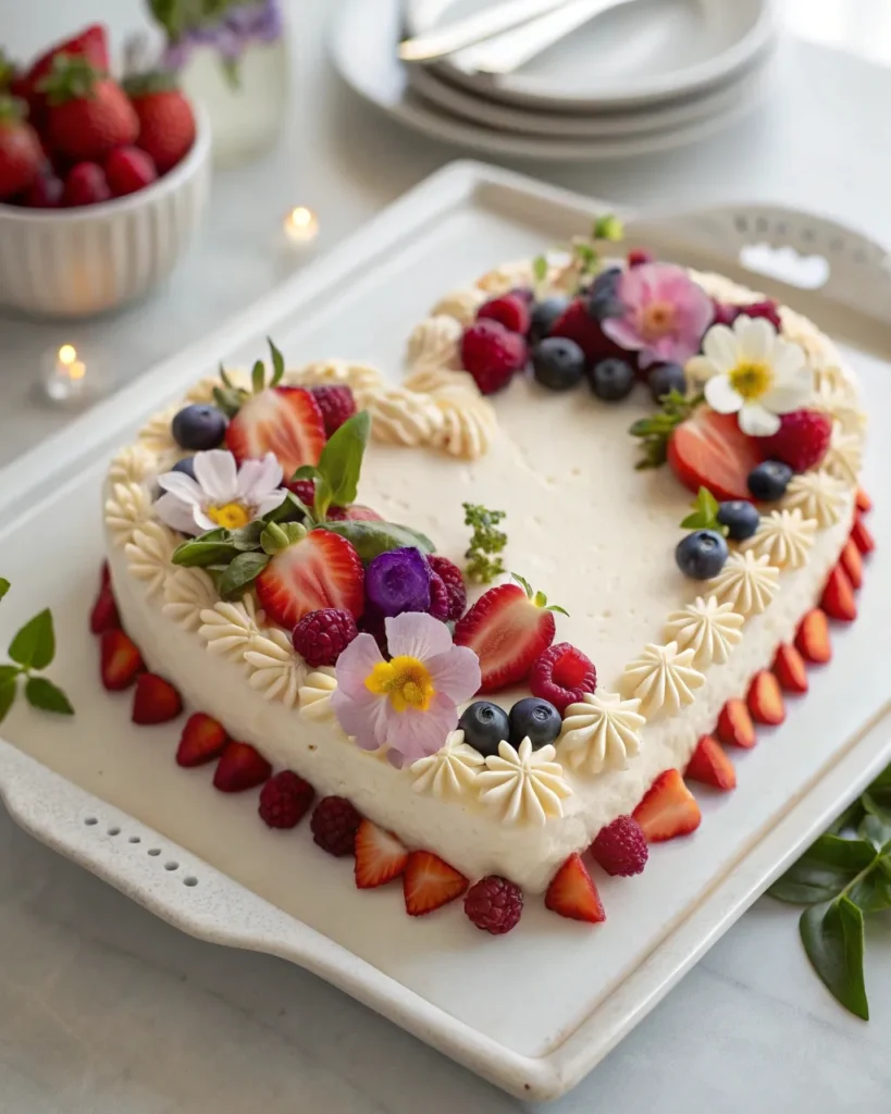 heart shaped cake