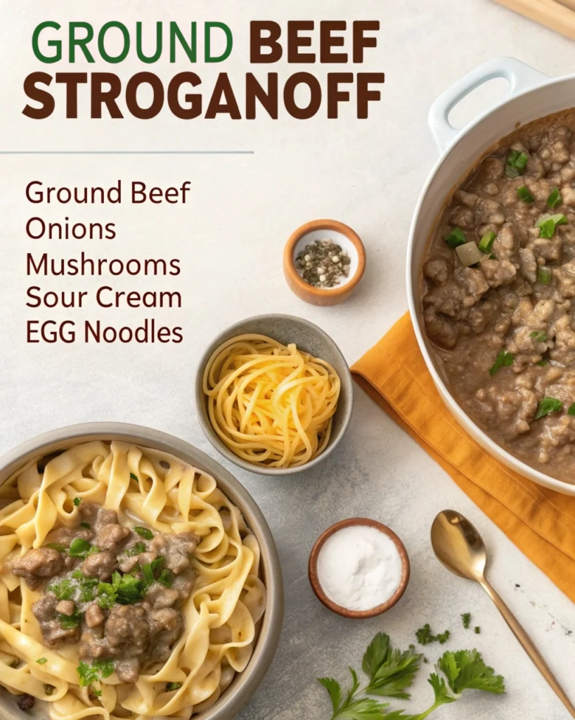 ground beef stroganoff recipe​

