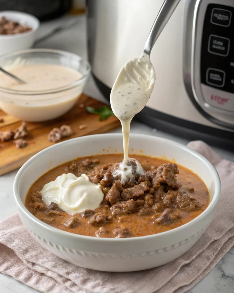 ground beef stroganoff recipe​

