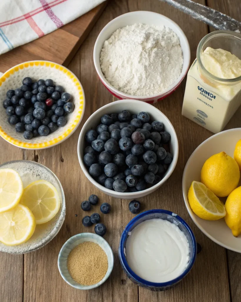 vegan lemon blueberry cake​