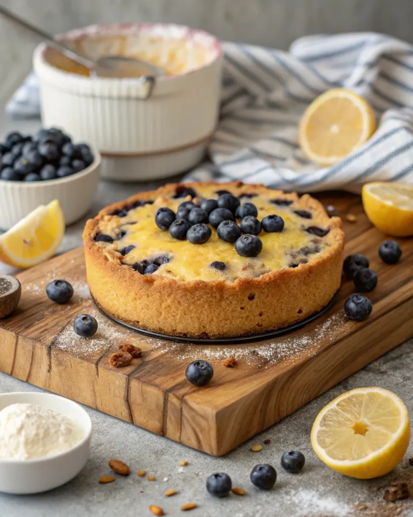 vegan lemon blueberry cake​