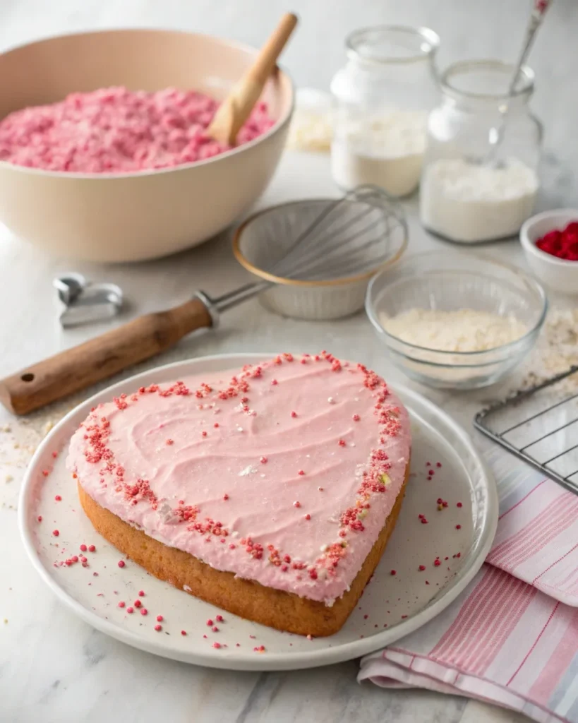 heart shaped cake